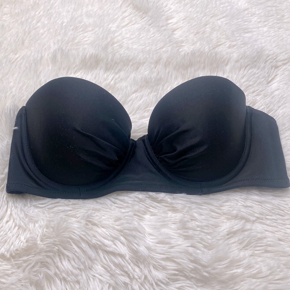Aerie Black Strapless Padded Bikini Swim Top Size 32D Excellent Condition